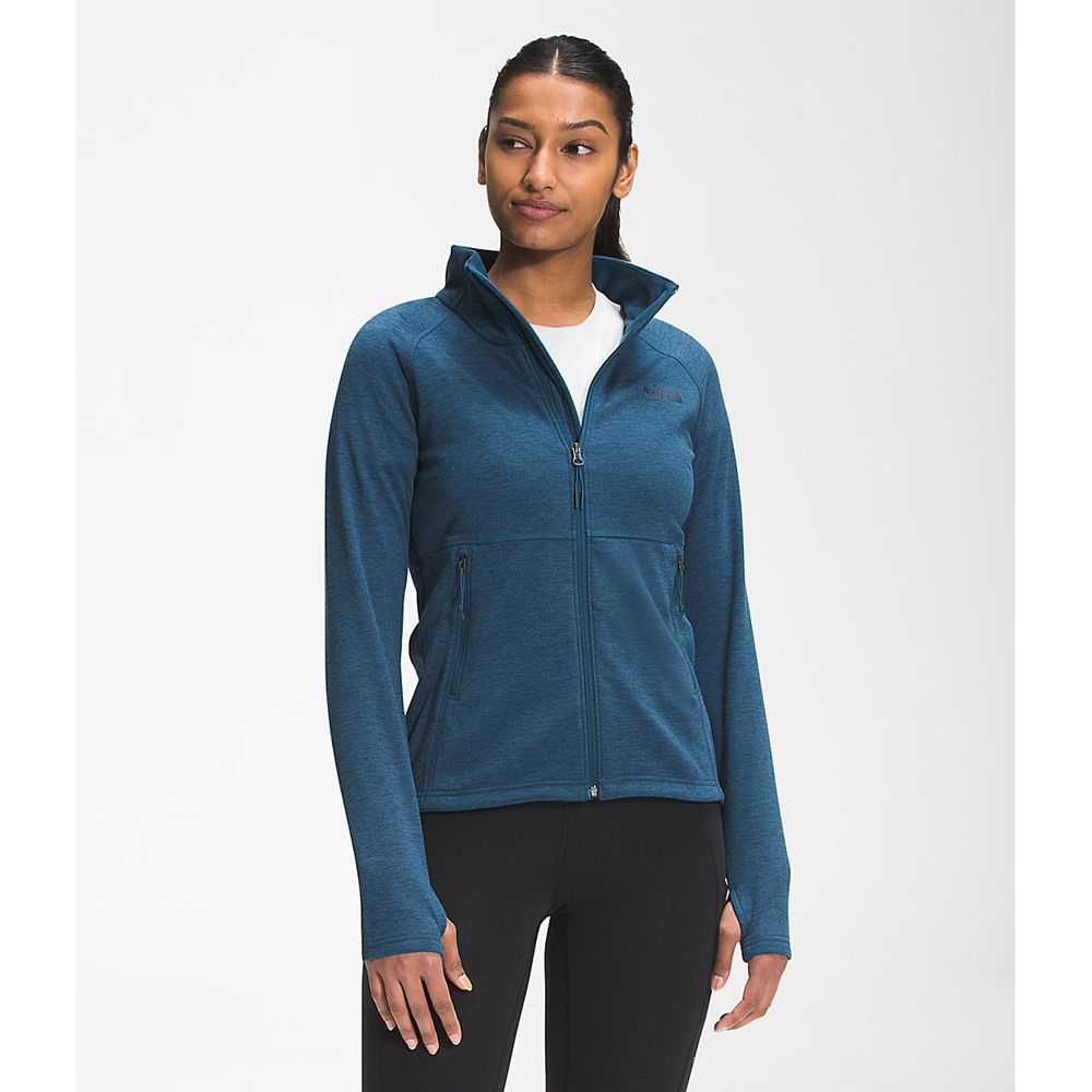 The North Face Fleece Jacket Womens Australia - The North Face Canyonlands Full Zip Blue Hiking (JUT